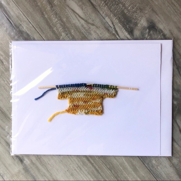 Hand-knit sweater card - Picture 1 of 2
